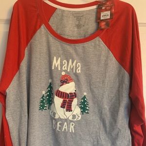 Cuddl Duds Mama Bear Pajama Top ❤️🐻